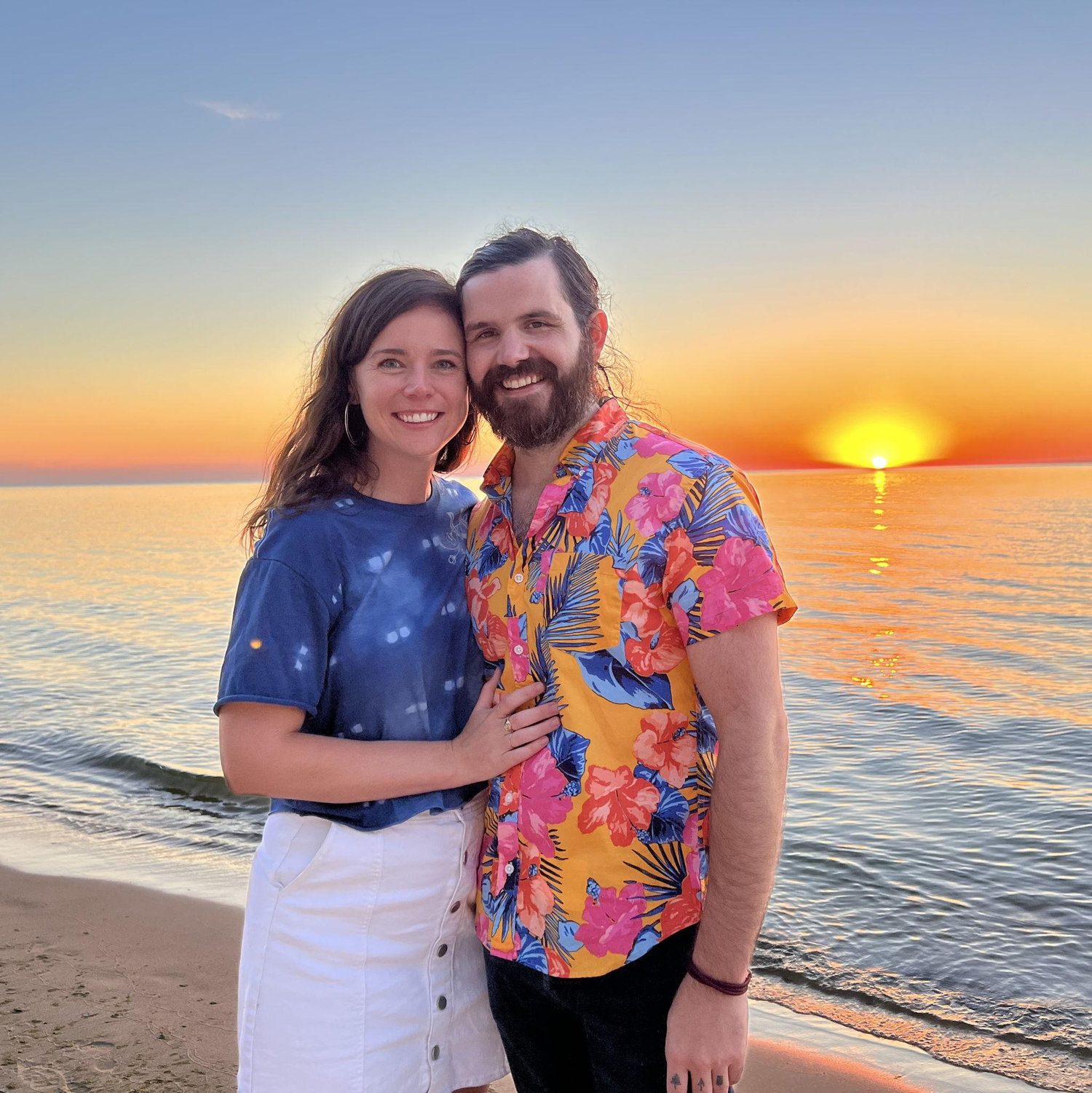 June 2022 - Kevin's family reunion on Lake Michigan, Rylee's first time meeting Kevin's entire family.