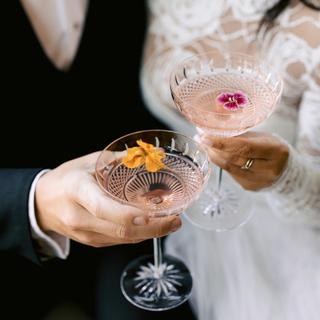 Irish Lace Martini Glass, Set of 2