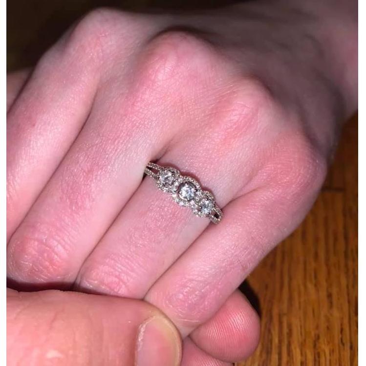 He finally asked, she quickly said “yes!”
