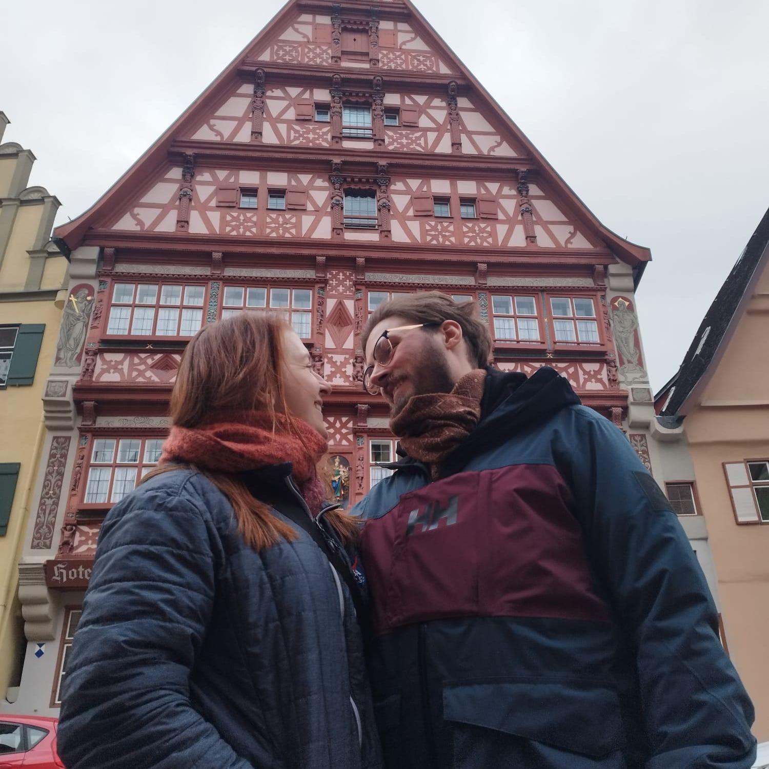 Patrick about to thank Juliana for showing him around Germany for the first time in 2024.