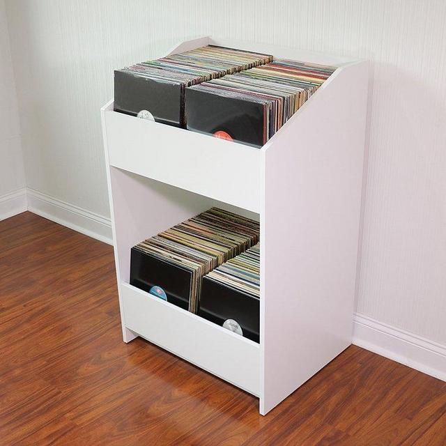 LPBIN LP Storage Cabinet / Natural White