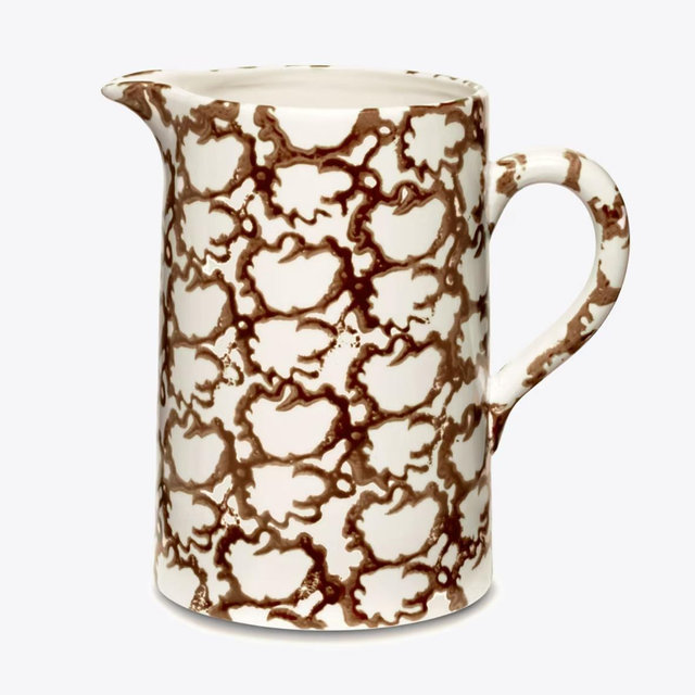 Spongeware Pitcher in Brown