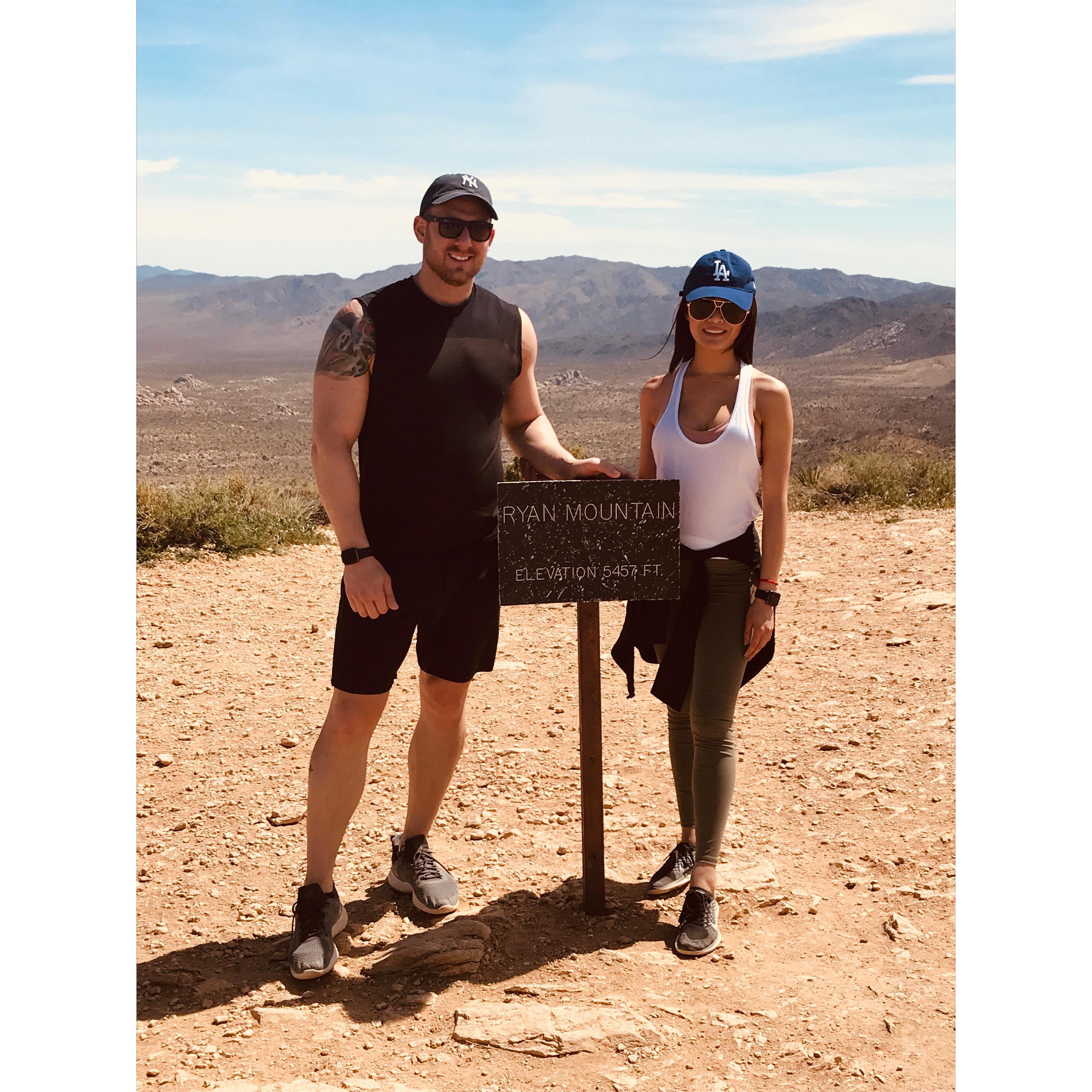 Joshua Tree Ryan mountain. 1st hike together