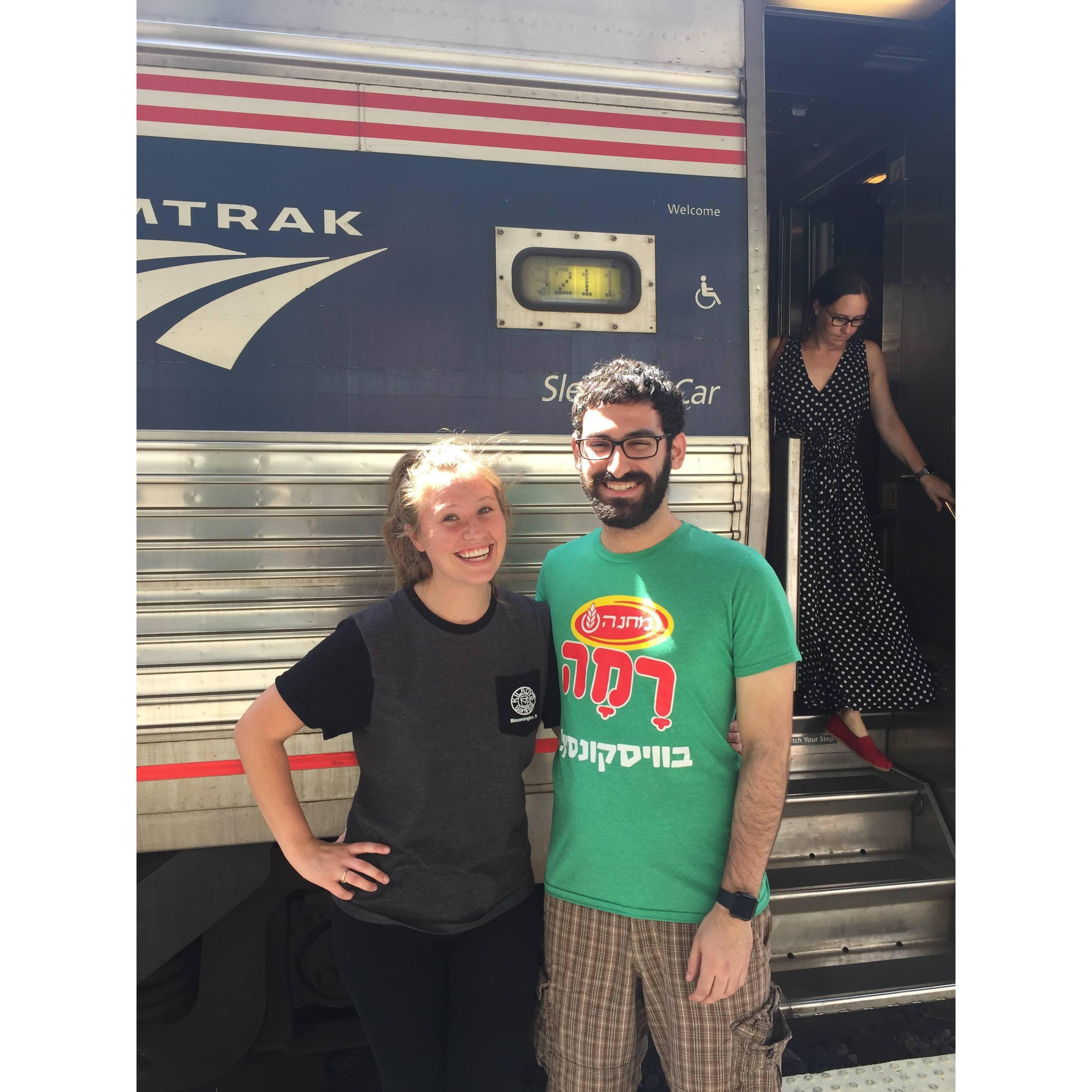 Agnes and Edon moving to New York--took a 14 hour train ride from Columbia, SC! August 10, 2019