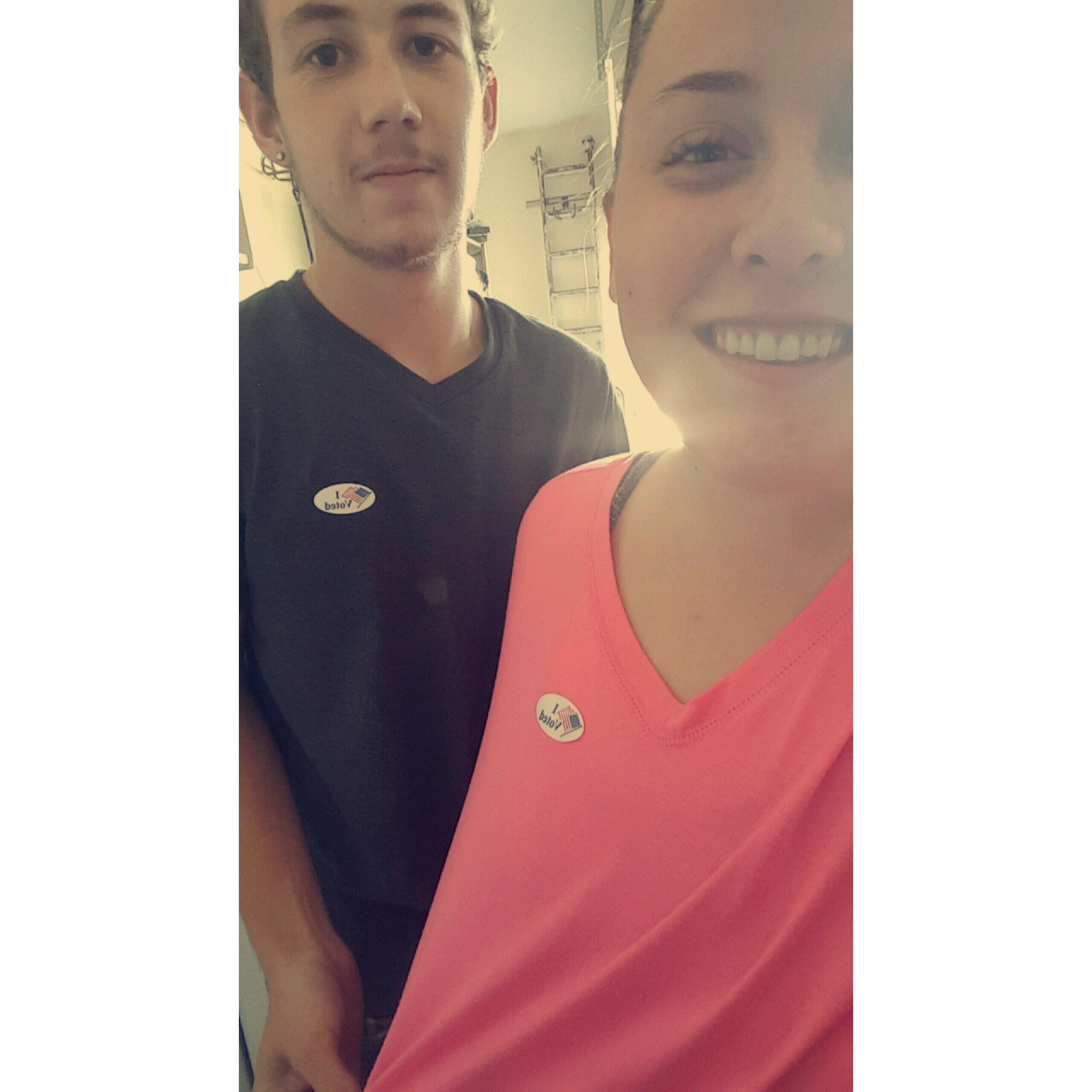 Voting in their first election after coming of voting age.