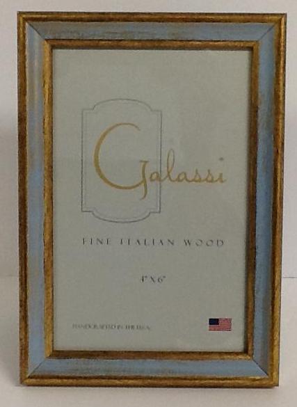 Traditional Blue And Gold Frame 4 x 6