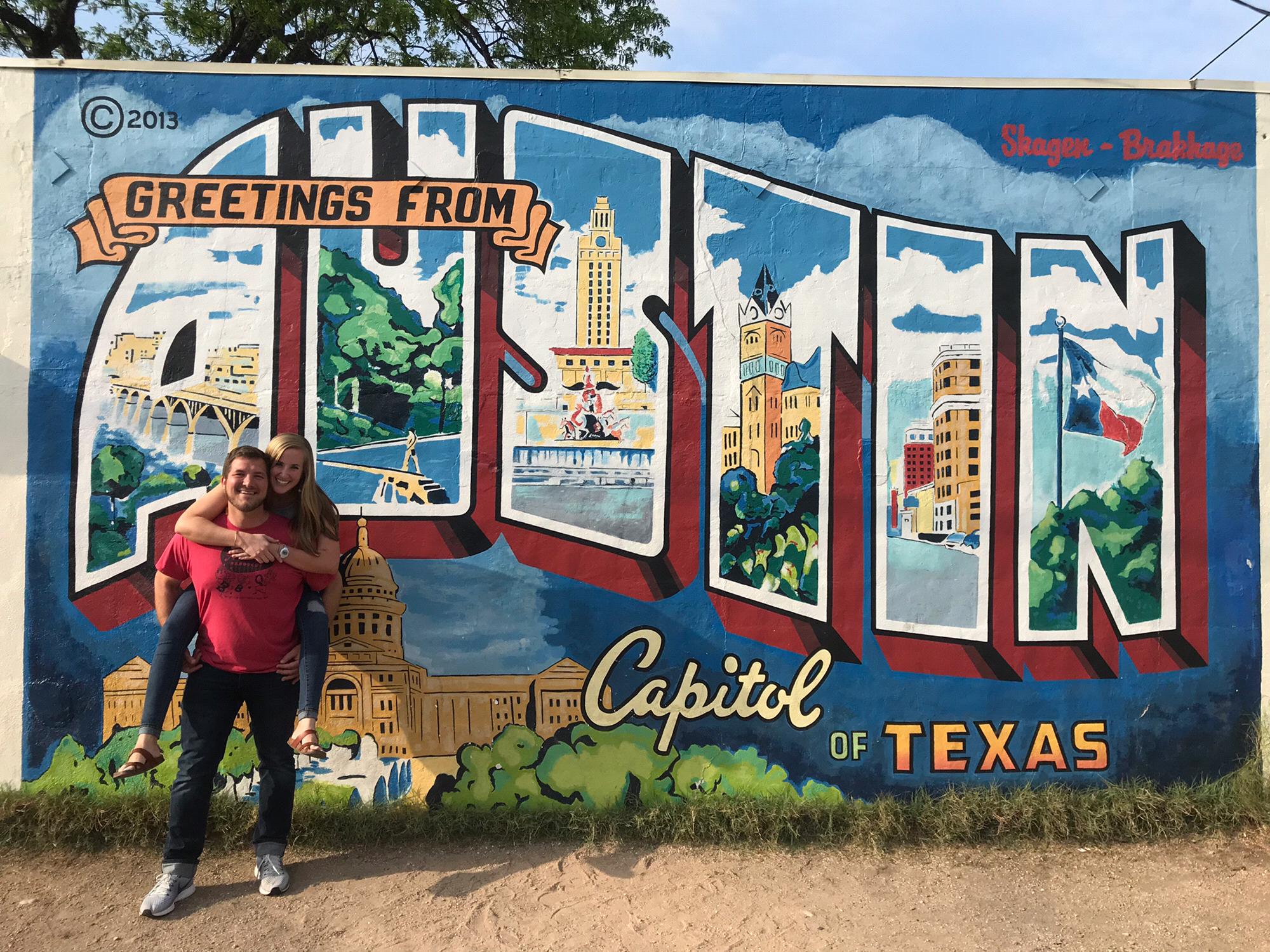 Bethany surprised Marshall for his birthday with a trip to Austin to see some best friends.