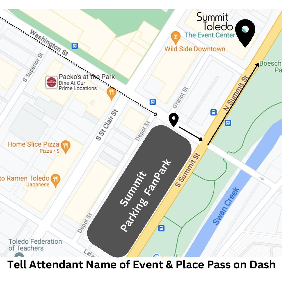 Parking map for The Summit