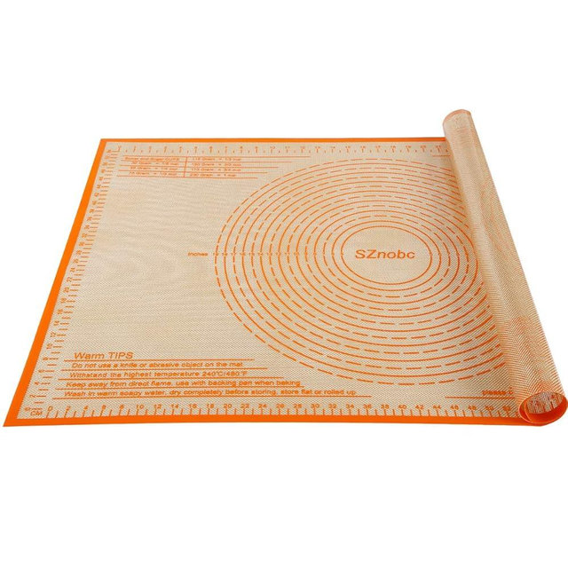 Silicone Pastry Mat 34'' By 26'' Extra Large Baking Mat with Measurements for Dough Rolling, Kneading Board, Kitchen Counter Mats, Perfect for Dough, Fondant, Pie Crust, Cookies, Bread, Pasta, Pizza
