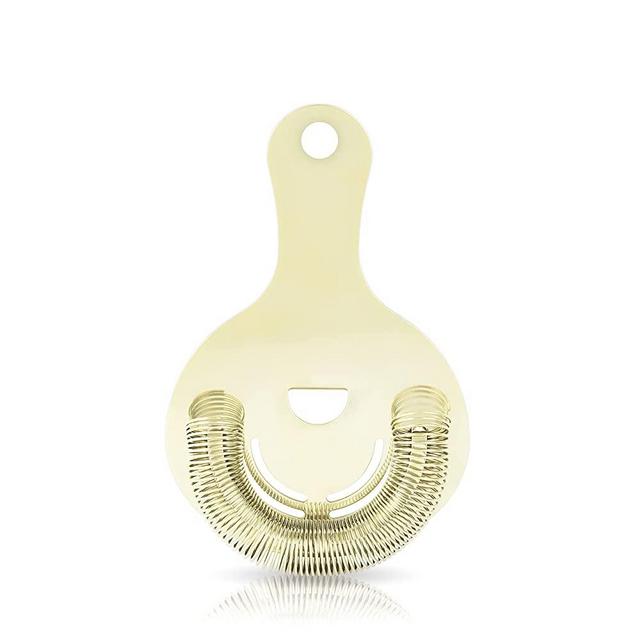 Viski Gold Hawthorne Strainer, Stainless Steel Cocktail Strainer, Professional Bar Tools