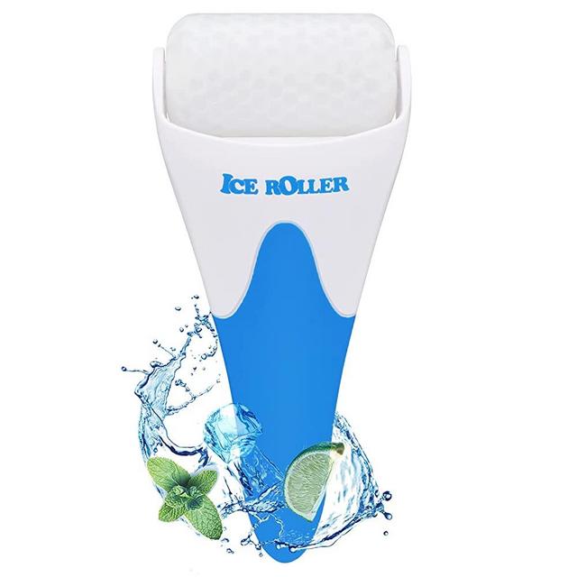 Ice Roller for Face and Eyes - Facial Skin Care Tools Cold Face Ice Roller Massager to Relief Puffiness, Migraine Pain, Wrinkle. Women's Gift