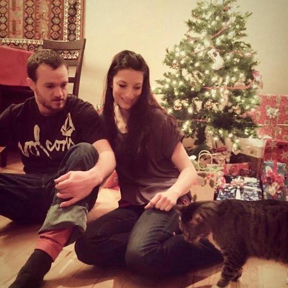 First Christmas in our new home with our spoiled cat Hunter. 2015