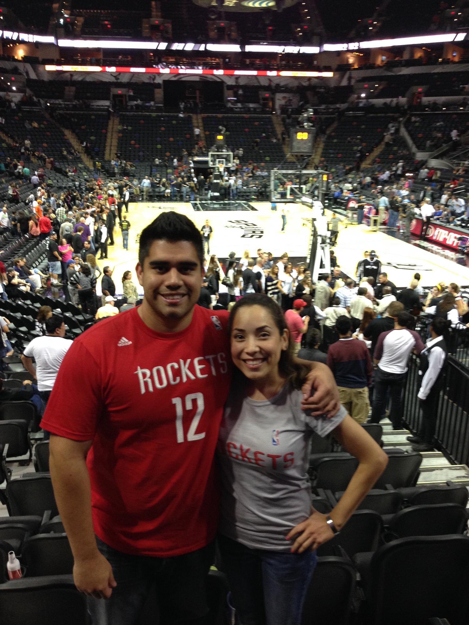 2013: In San Antonio cheering on the Rockets. 🚀🚀🚀