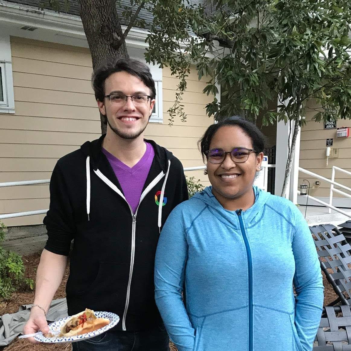 Neighborhood beer & brats picnic in 2018.