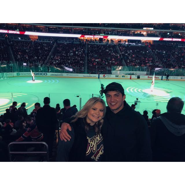 Unfortunately it wasn't a Colorado Avalanche game, but went to an Arizona Coyotes game during the visit!