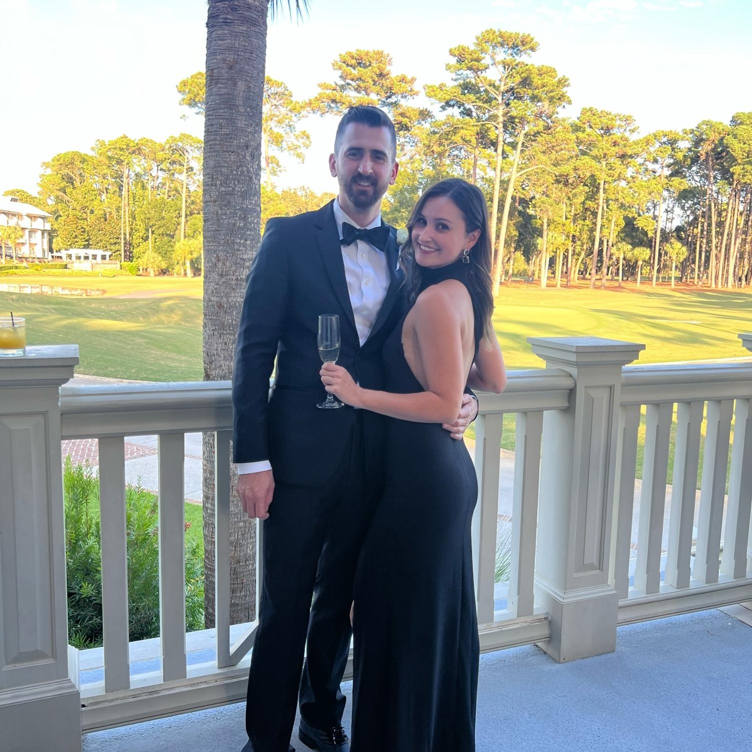 At Chase & Katie's wedding in Hilton Head