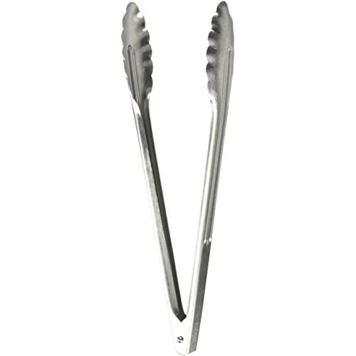 Winco UT-12 Coiled Spring Utility Tong Heavyweight Stainless Steel, 12-Inch