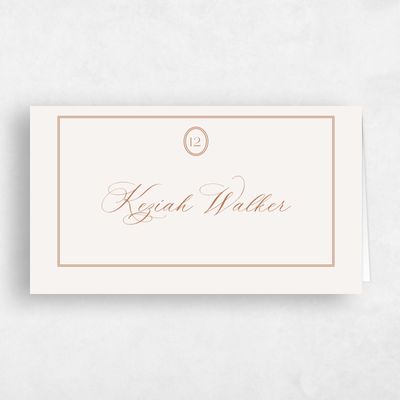 Tuscany, Brown Wedding Place Card - Gavina Classic