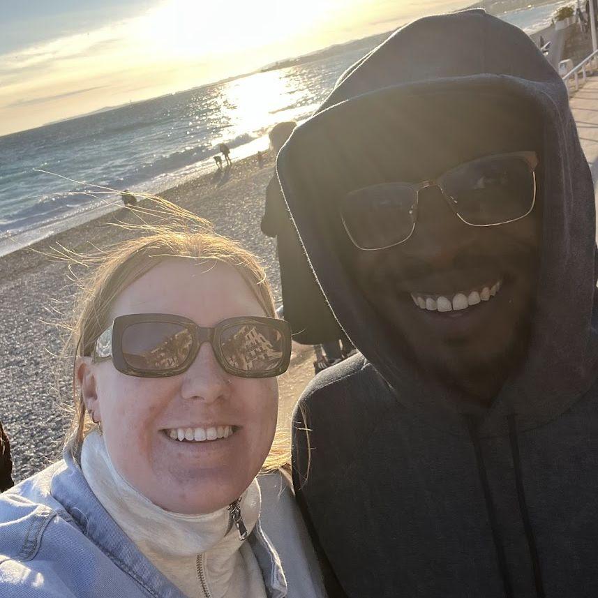 On the beach in Nice