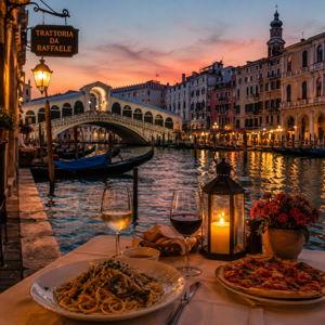Dinner in Venice before Honeymoon Cruise