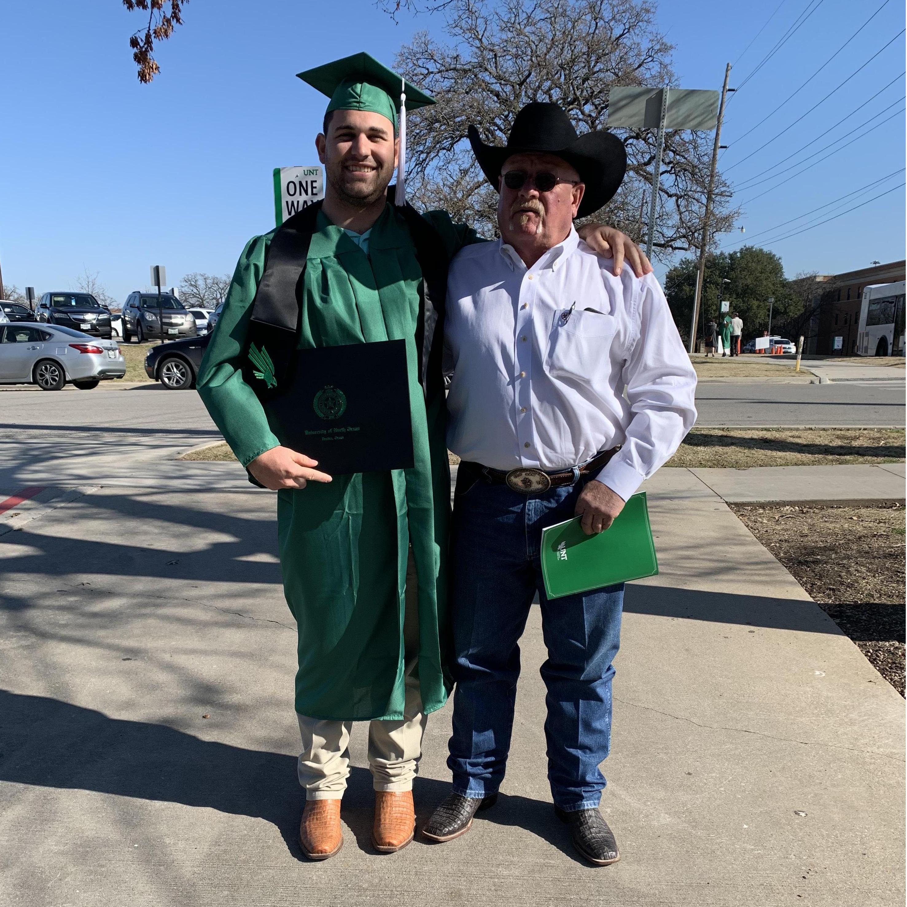 Jerry surprised Madison at his graduation - he was so happy!