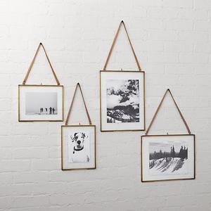 vertical 8 x 10 brass floating picture frames