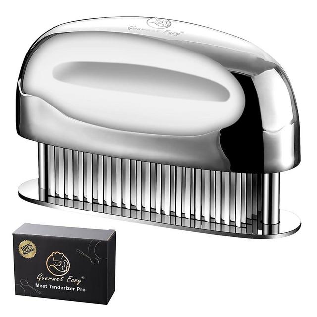 Meat Tenderizer Tool, Ultra Sharp Needle Blades 100% Stainless-Steel, Heavy-Duty Kitchen Gadgets, Hand Held Meat Tenderizer Needle Tool, Cooking Gadget for Tenderizing Chicken, Steak, Veal, BBQ