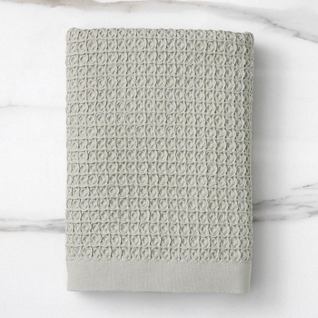 Plush Waffle, Bath Towel, Soft Sage