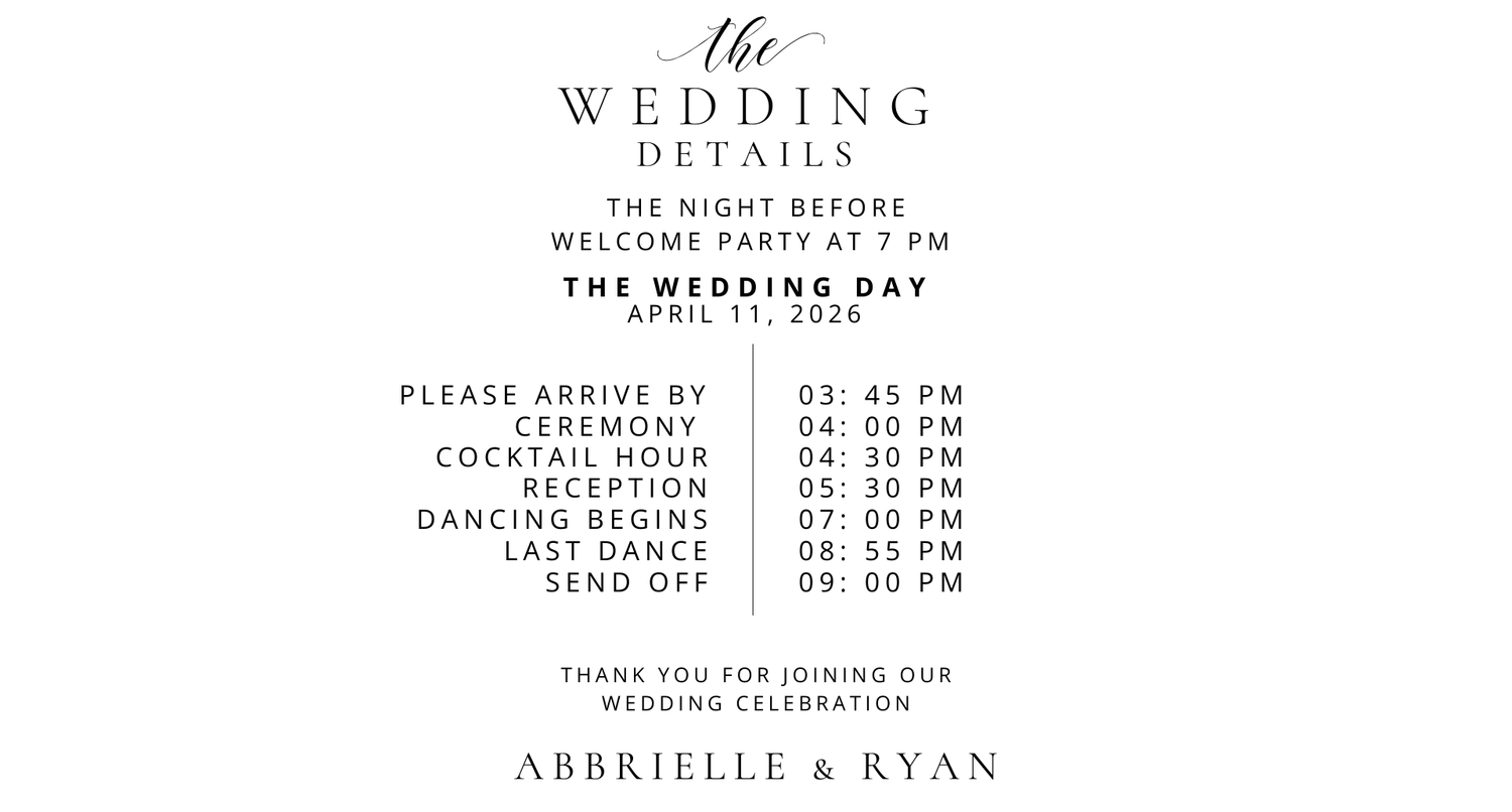 The Wedding Website of Abbrielle Henry and Ryan Woodham