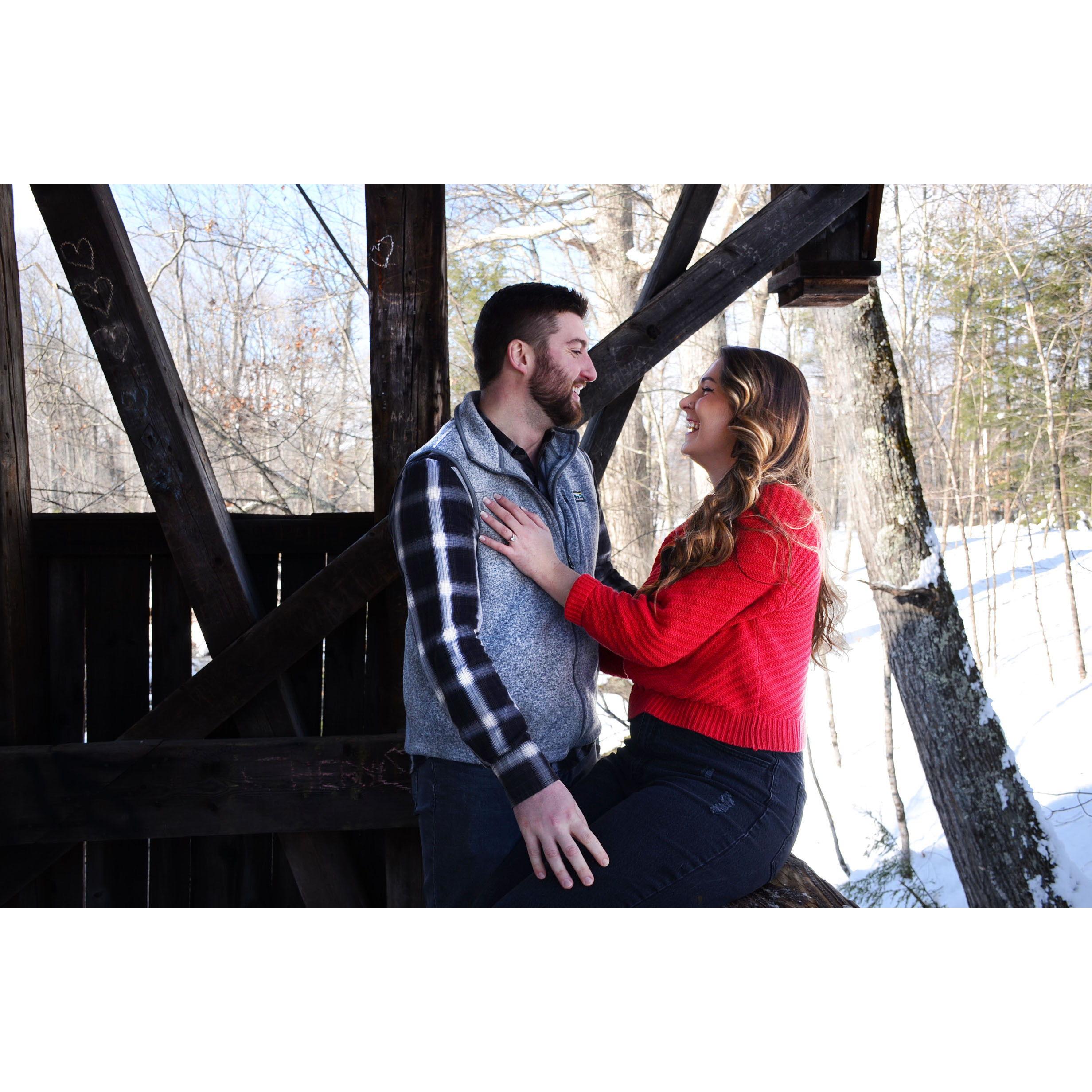 Engagement photo shoot in Maine