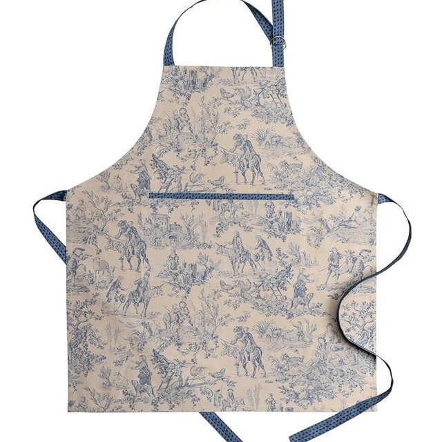 Maison d' Hermine 100% Cotton Apron for women with Pocket Kitchen Chef Apron for Men Cooking Gardening Server Waitress Maid