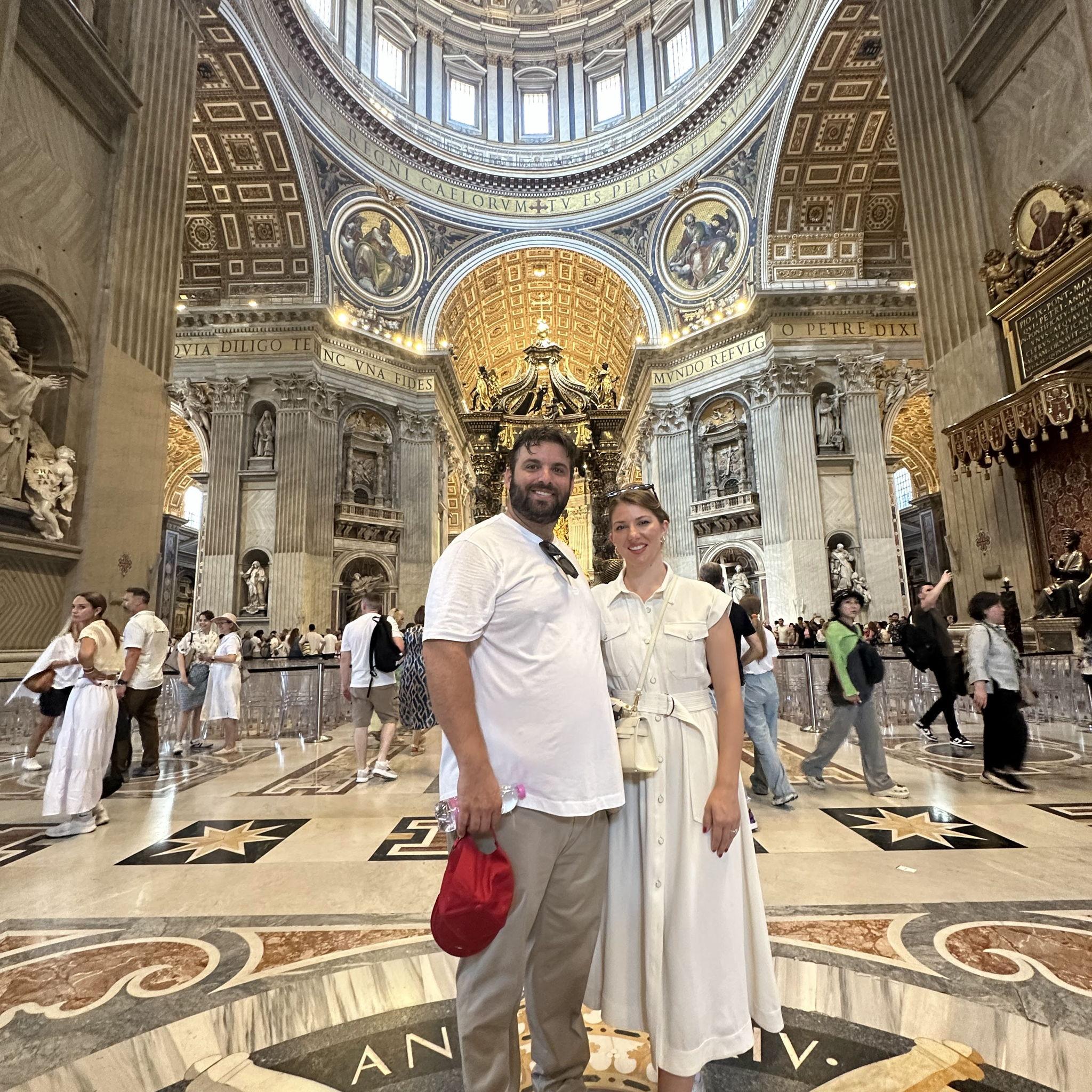 Inside St. Peter's Basilica.