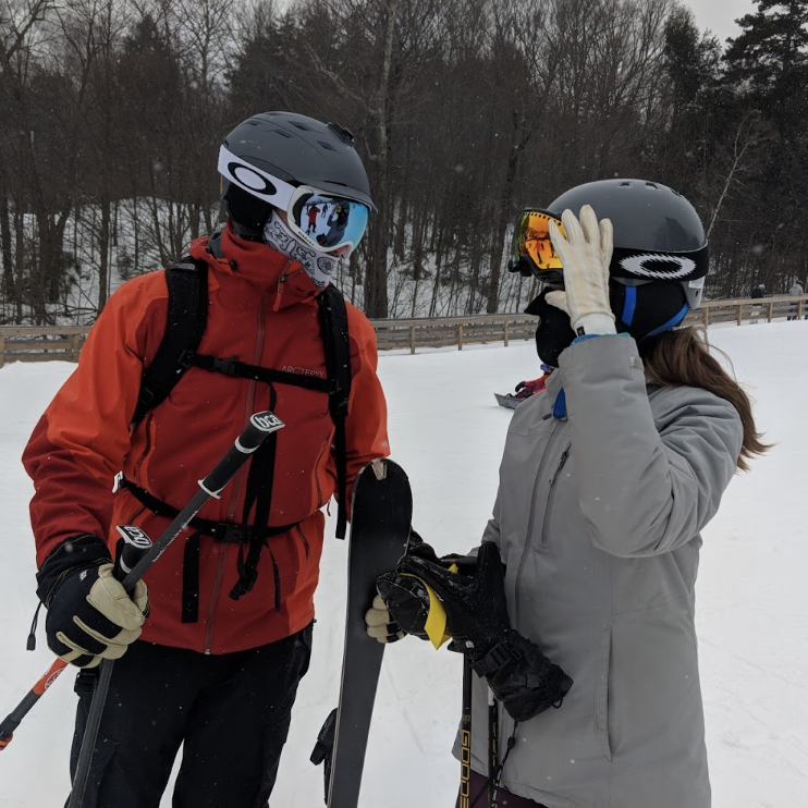 On our first date, Denice told Aaron she'd never go skiing. Thankfully she reconsidered that position.