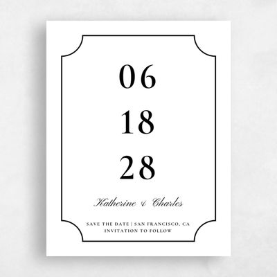 Red Wedding Save the Date - Blake Frame Letterpress
