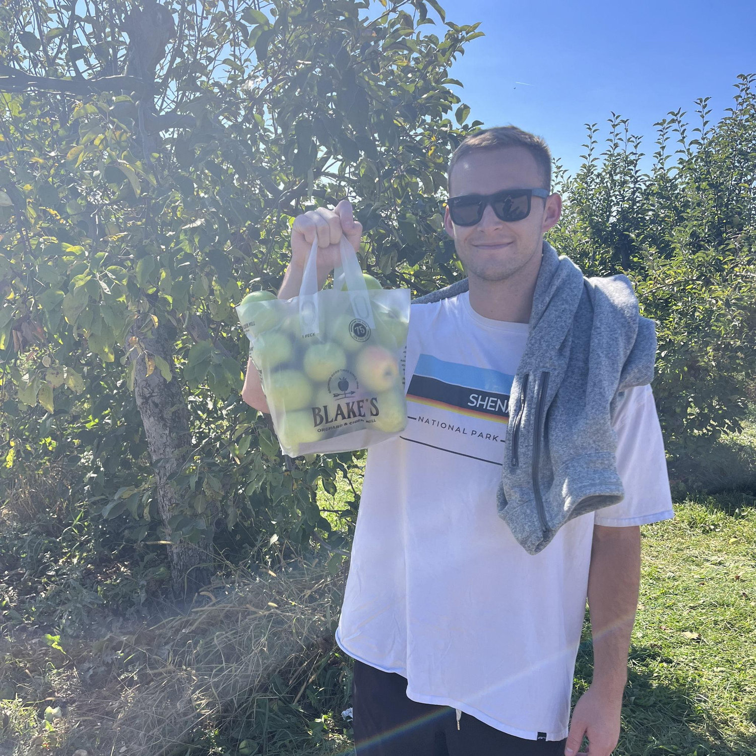 John's first time apple picking