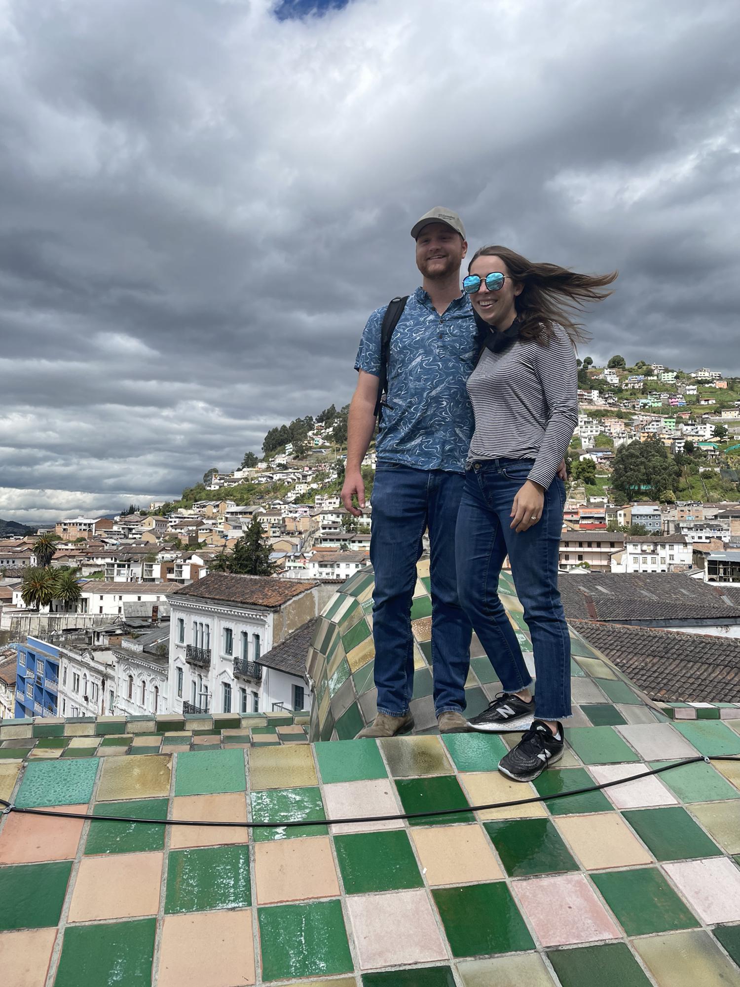 Touring the roof of some churches in Quito, Ecuador