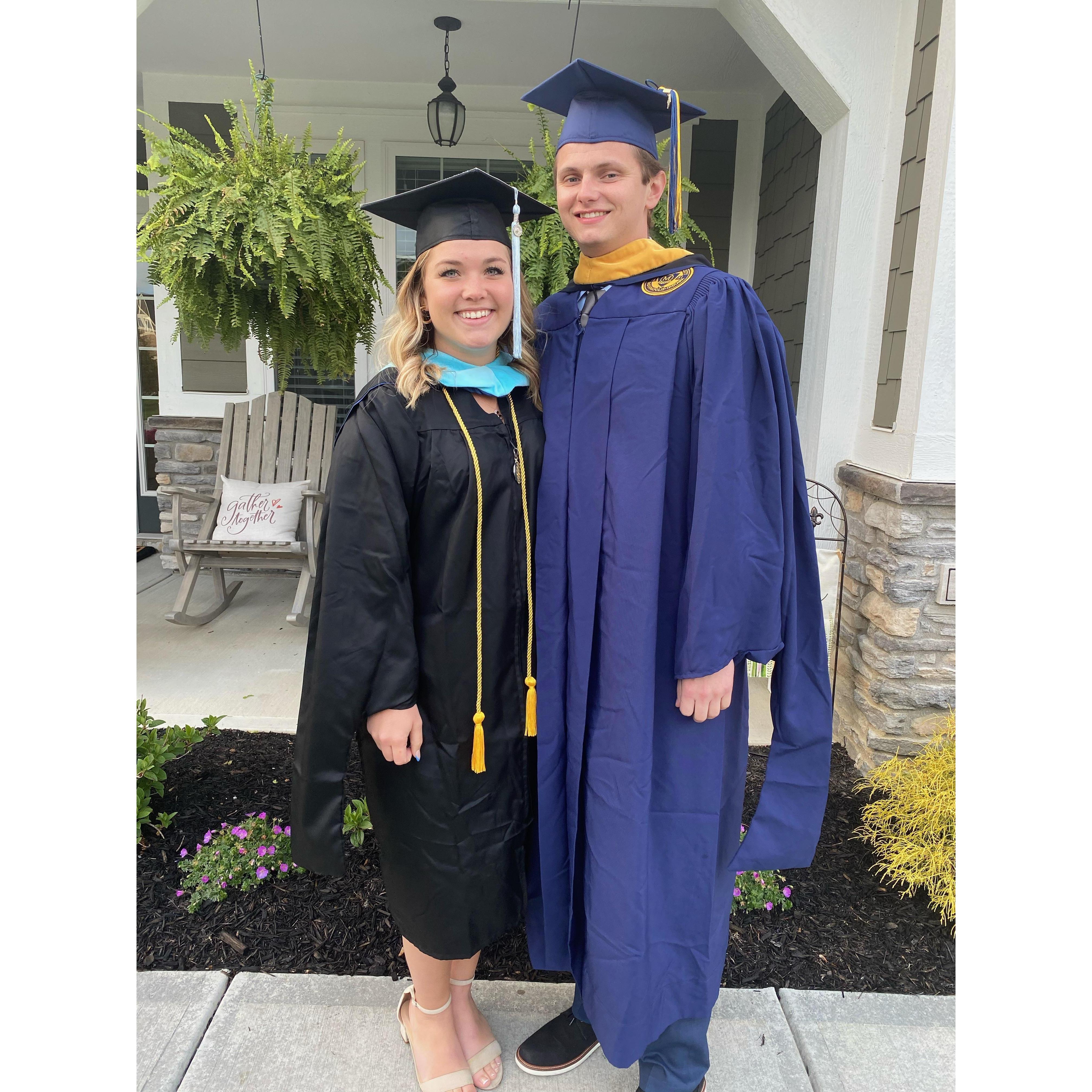 Their graduation from their master's programs