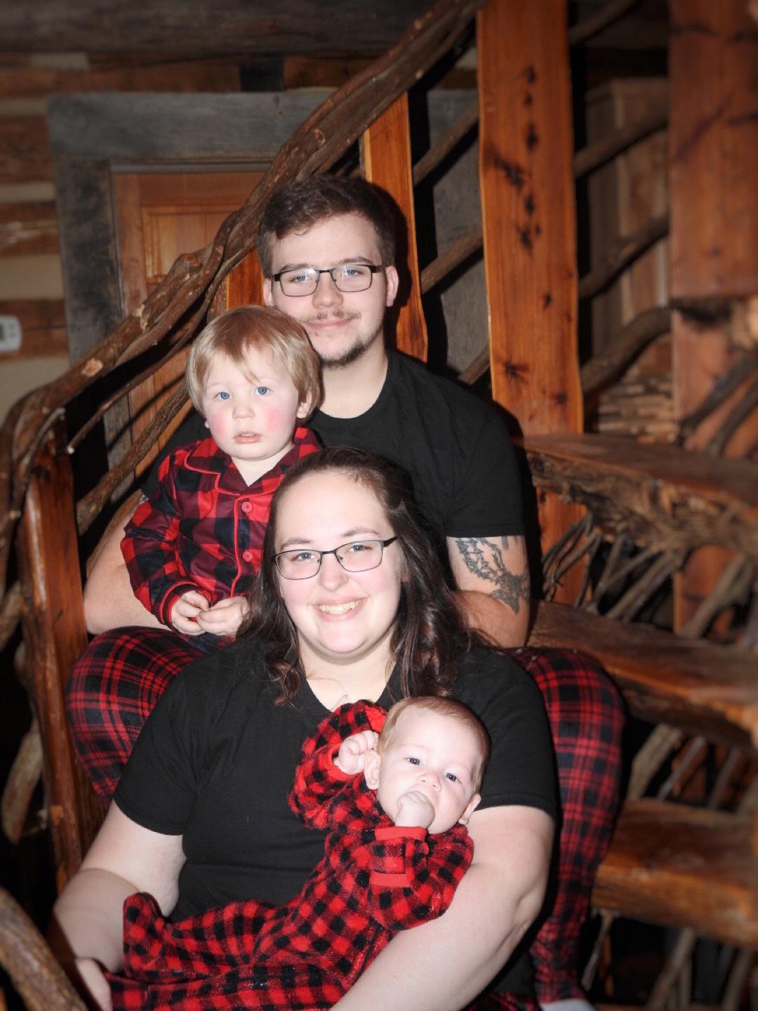 1st Christmas photo of a family of 4