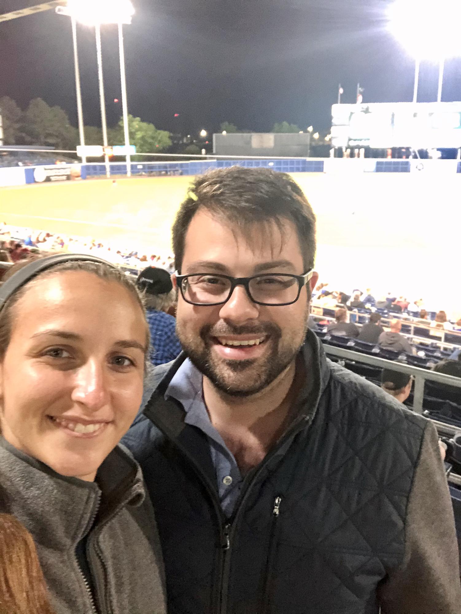 First Tides game! Norfolk's minor league affiliate baseball team. Spring 2021.