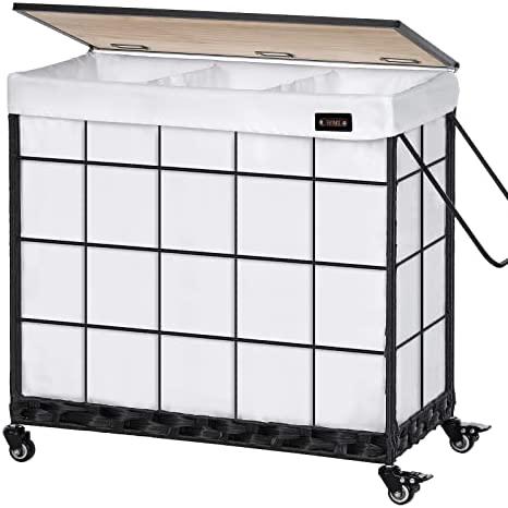 Laundry Hamper with Heavy Duty Caster Wheels