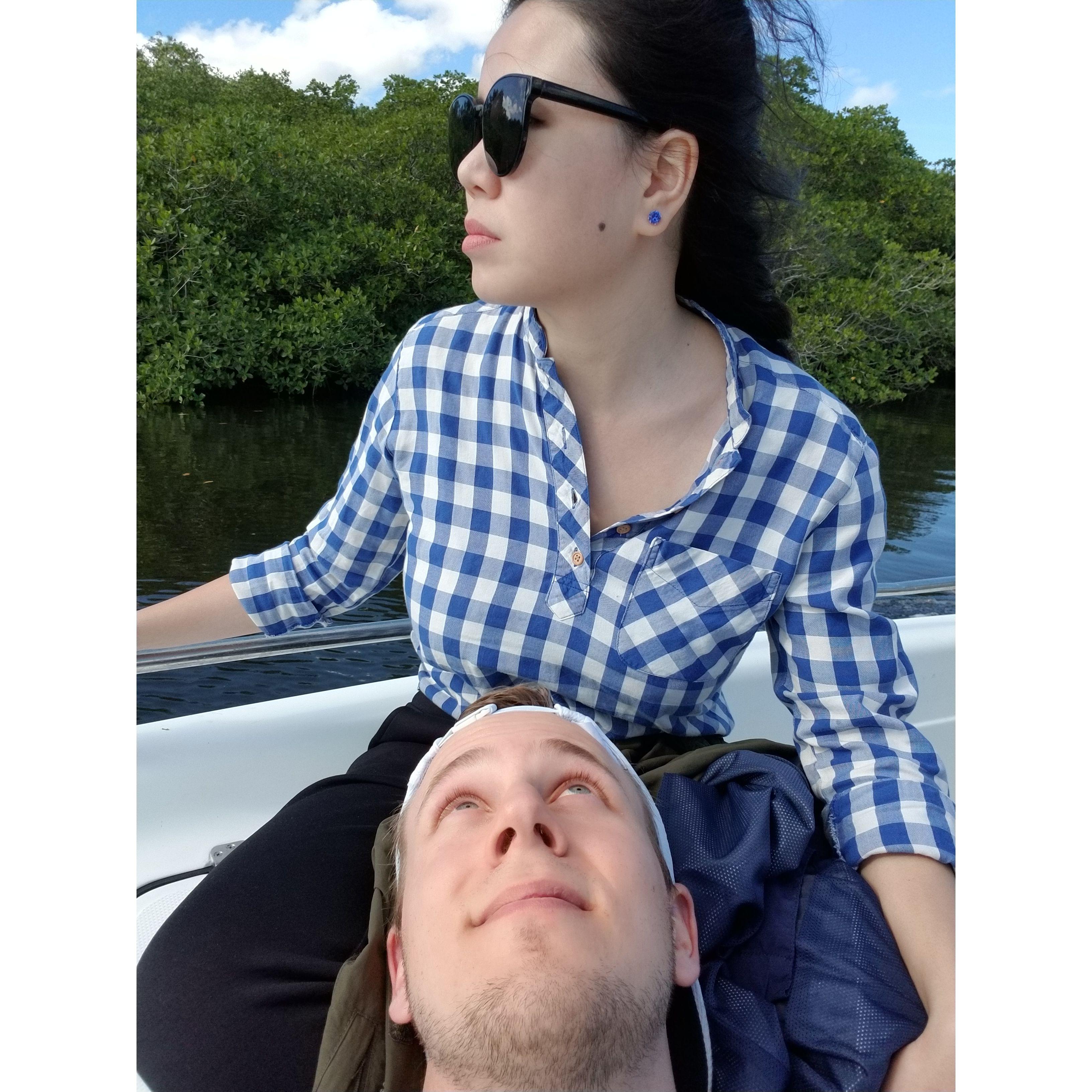 Airboat ride into the Florida Everglades and fishing in mangrove waterways [Dec 2018]