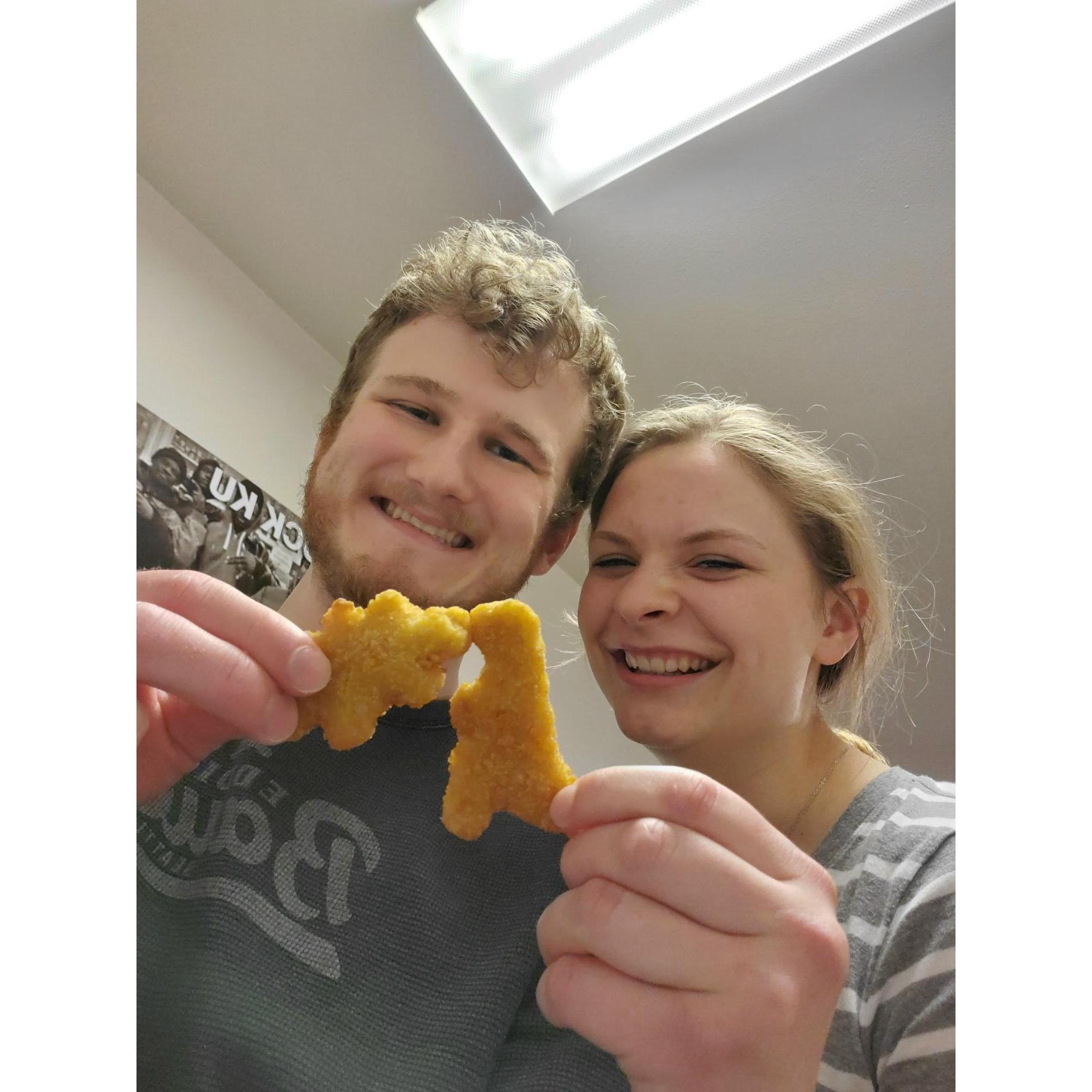 Making food in the old apartment