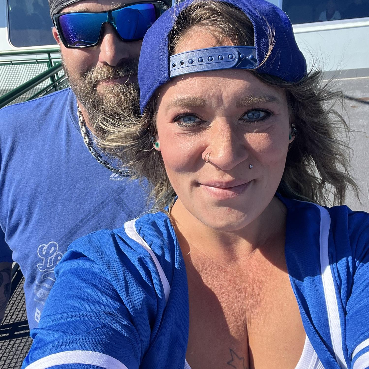 Our first ferry ride together, heading to a Dodgers game in Seattle