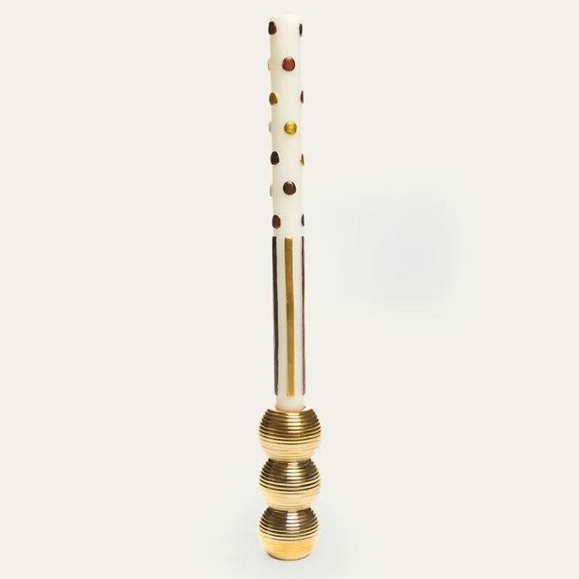 Ribbed Triple Sphere Candle Holder