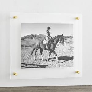 Brass 19"x16" Floating Acrylic Wall Frame