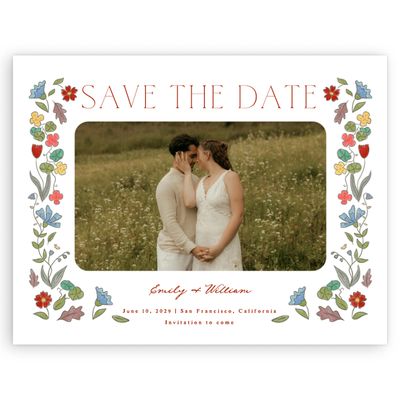 White Wedding Digital Save the Date - Aria Photo