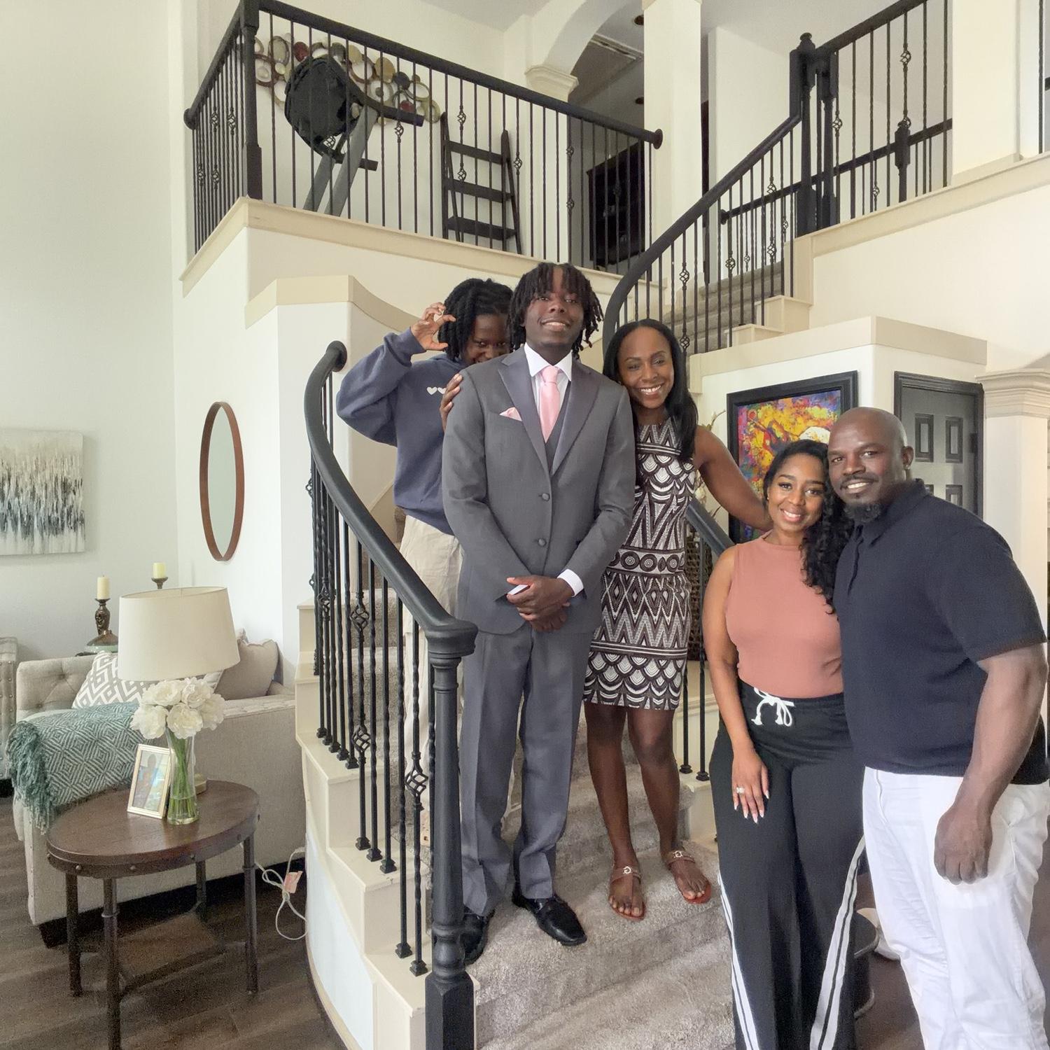 Celebrating his son's prom day!