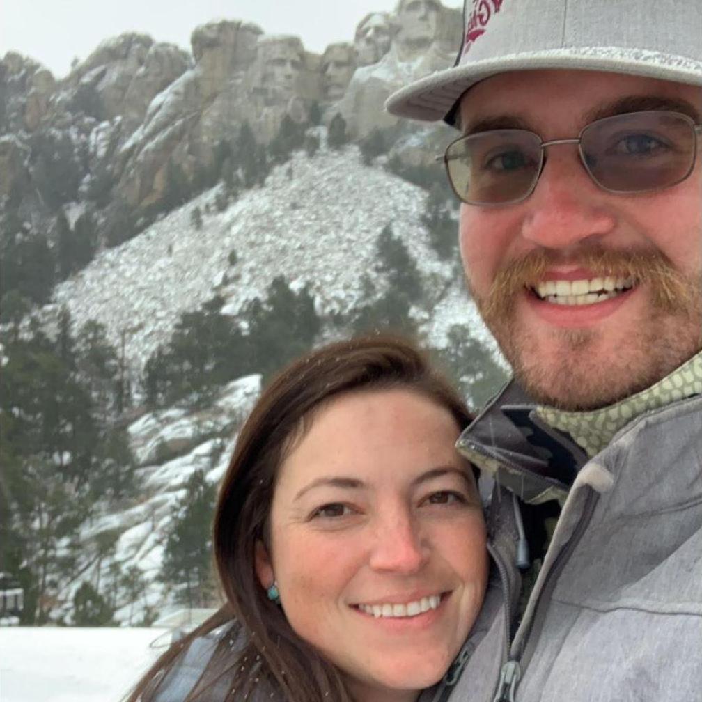 Our first picture together at Mount Rushmore on Thanksgiving 11-23-23