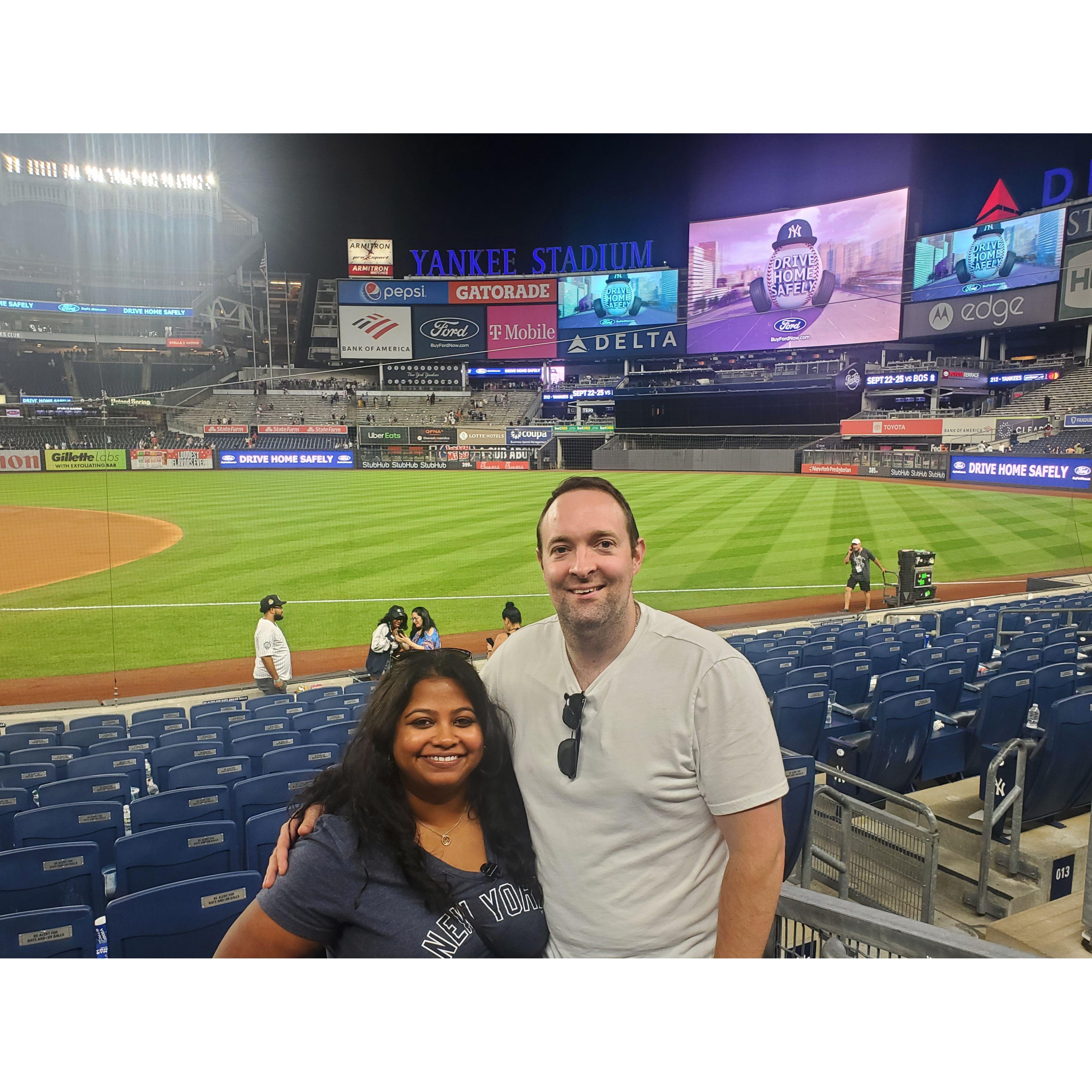 Our first Yankee game together