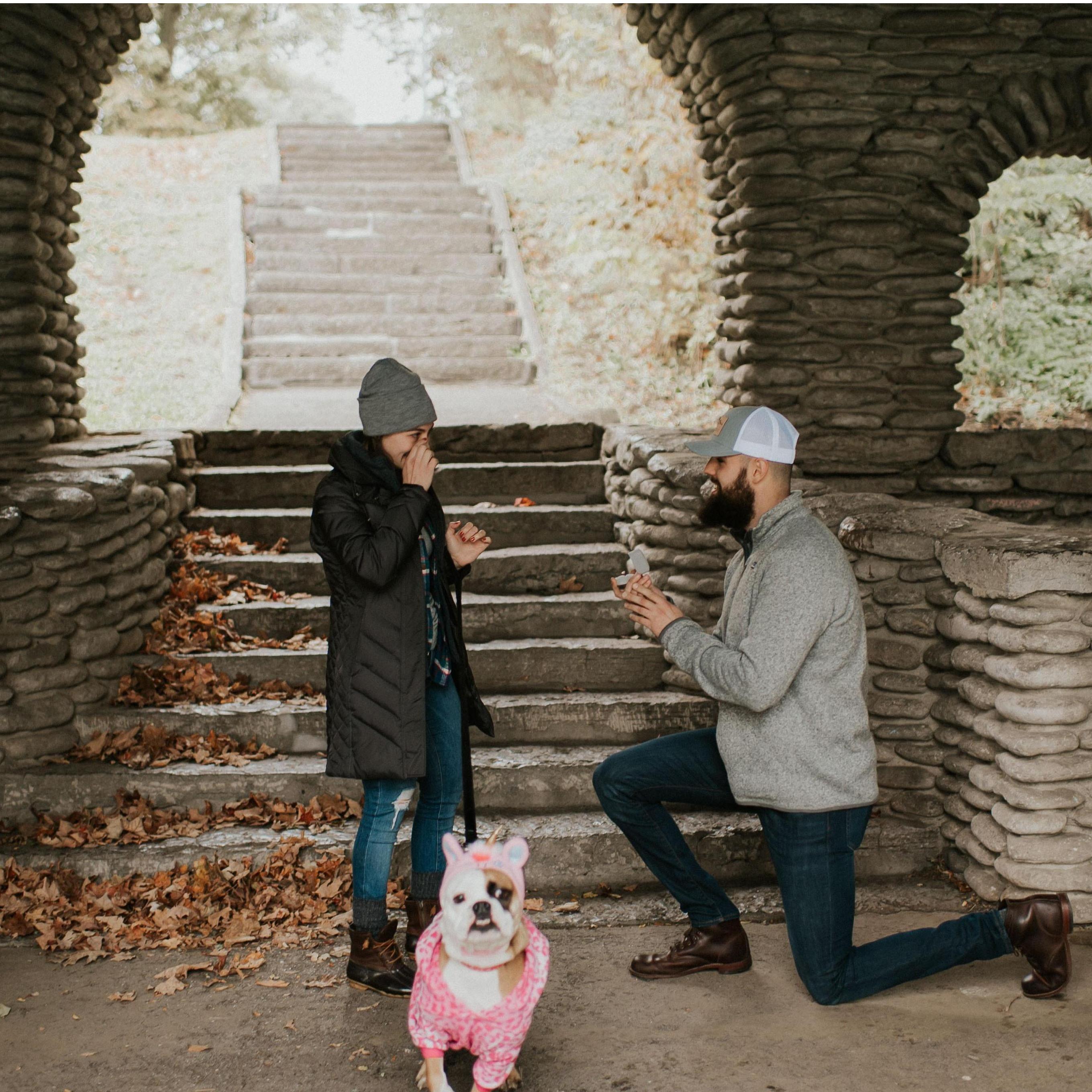 He promised to fulfill all those expectations and got down on one knee
